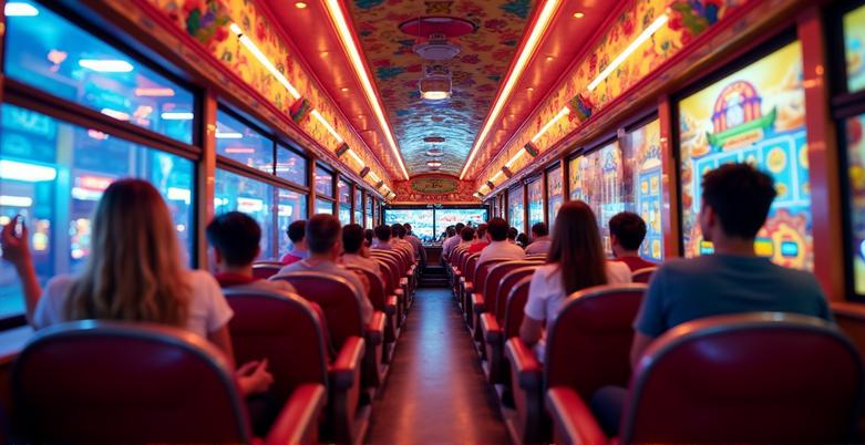 Fun Bus transporting people to casinos in the Philippines